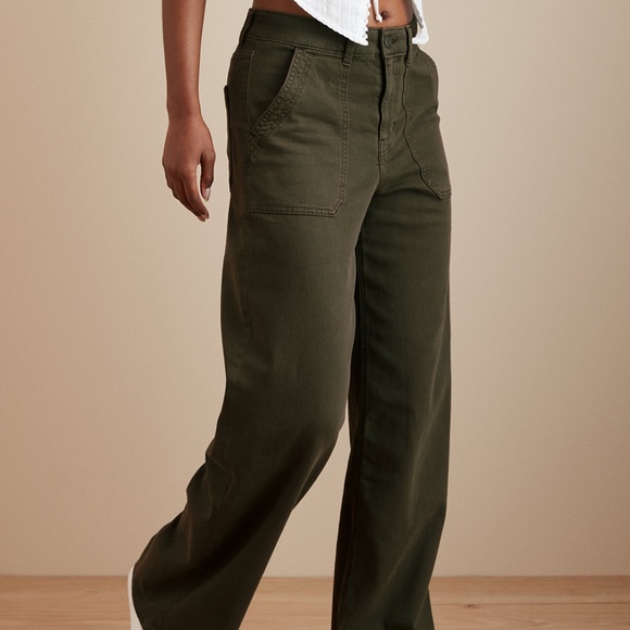 AE Dreamy Drape Stretch Super Hi-Waist/Wide Leg Pants*NO OFFERS - Picture 1 of 8